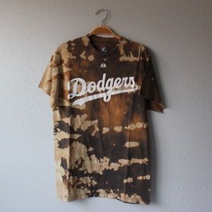 Vintage Bleach-Dye Dodgers Tee